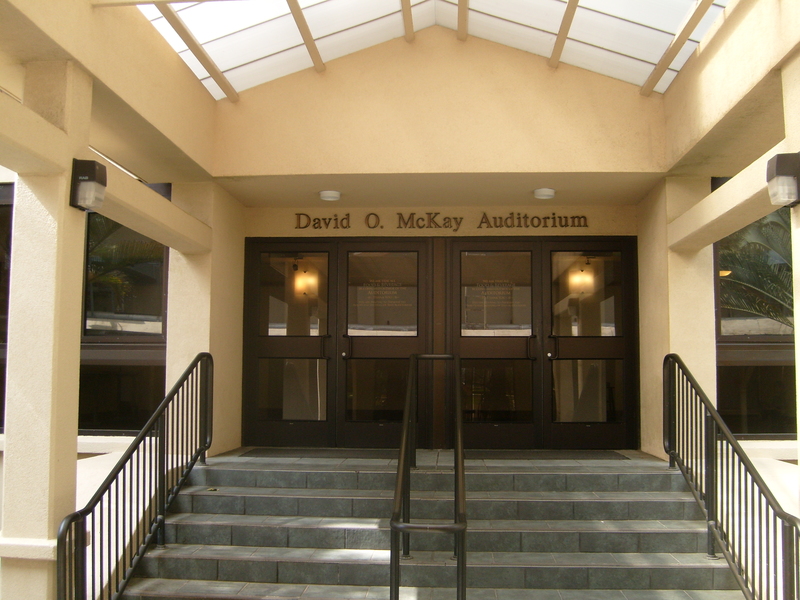 David O McKay Auditorium entrance