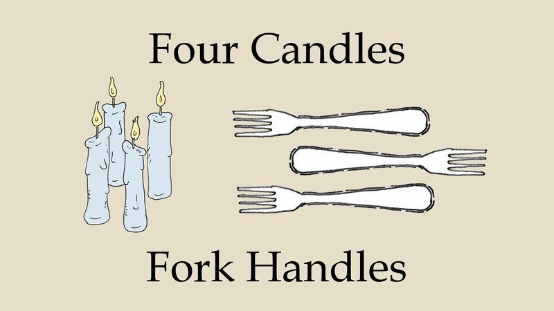 Four Candles / Fork Handles (candles by Geoff Draper, 2012)