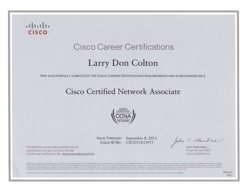My CCNA Certification