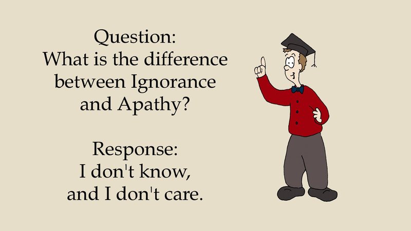 Ignorance and Apathy, Helpful (illustration by Geoff Draper)